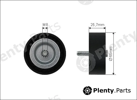 Caffaro 500217 — Deflection/Guide Pulley, V-ribbed belt