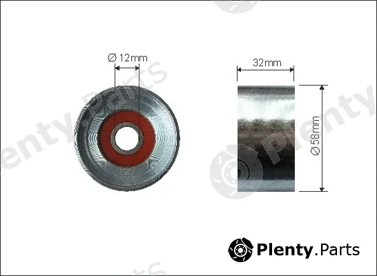 Caffaro 228-00 — Deflection/Guide Pulley, timing belt