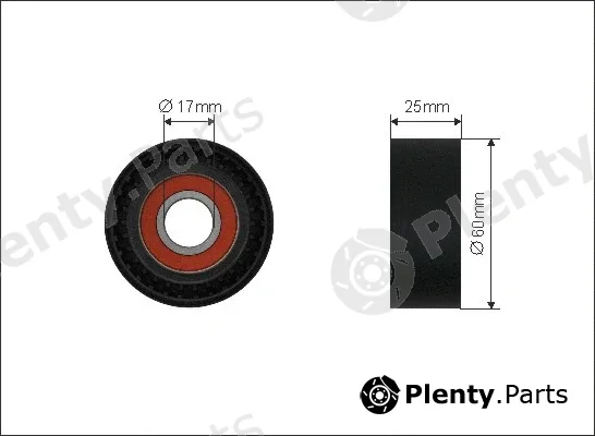 Caffaro 500540 — Tensioner Pulley, V-ribbed belt