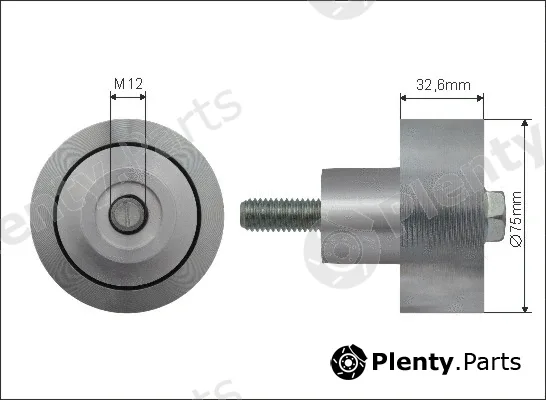 Caffaro 500546 — Deflection/Guide Pulley, V-ribbed belt