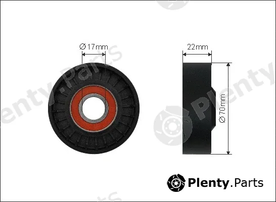 Caffaro 145-00 — Tensioner Pulley, V-ribbed belt