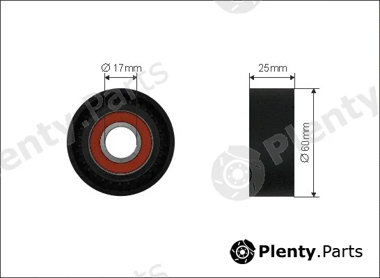 Caffaro 500534 — Tensioner Pulley, V-ribbed belt