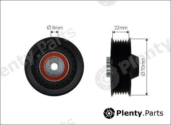 Caffaro 500360 — Deflection/Guide Pulley, V-ribbed belt