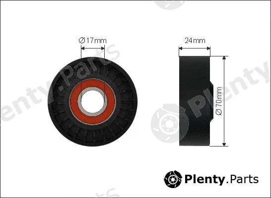 Caffaro 500513 — Tensioner Pulley, V-ribbed belt