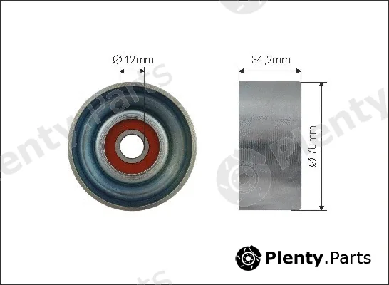 Caffaro 500511 — Deflection/Guide Pulley, V-ribbed belt