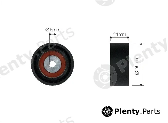 Caffaro 194-22 — Deflection/Guide Pulley, V-ribbed belt