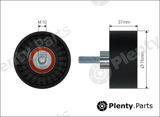 Caffaro 148-86 — Deflection/Guide Pulley, V-ribbed belt
