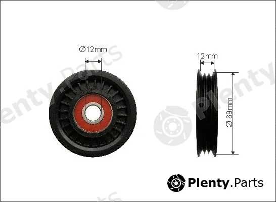 Caffaro 313-00 — Deflection/Guide Pulley, V-ribbed belt