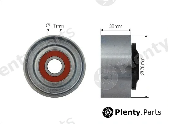 Caffaro 500605 — Tensioner Pulley, V-ribbed belt