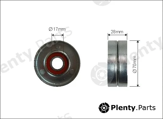Caffaro 315-00 — Deflection/Guide Pulley, V-ribbed belt
