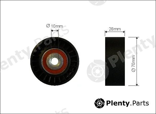 Caffaro 459-60 — Deflection/Guide Pulley, V-ribbed belt
