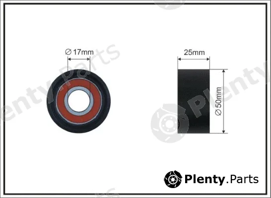 Caffaro 500646 — Deflection/Guide Pulley, V-ribbed belt