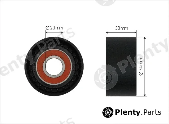 Caffaro 500295 — Tensioner Pulley, V-ribbed belt