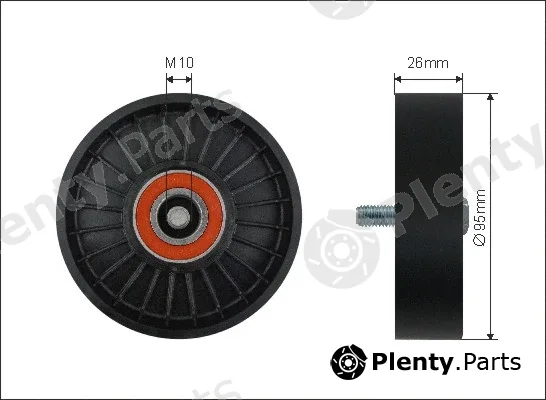 Caffaro 212-00 — Deflection/Guide Pulley, V-ribbed belt