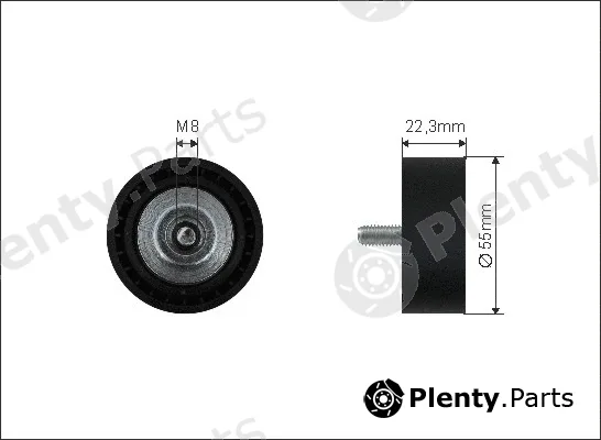 Caffaro 500226 — Deflection/Guide Pulley, V-ribbed belt