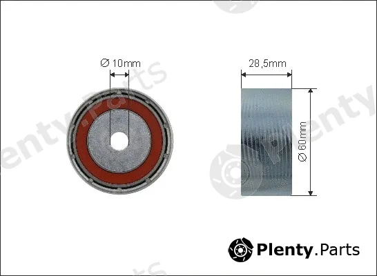 Caffaro 500442 — Deflection/Guide Pulley, timing belt
