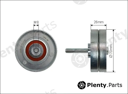 Caffaro 264-03 — Deflection/Guide Pulley, V-ribbed belt