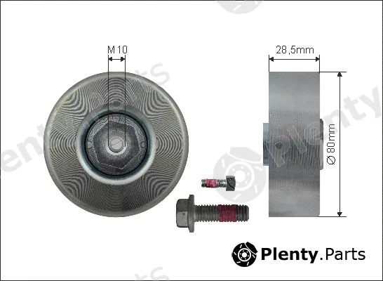 Caffaro 500498 — Deflection/Guide Pulley, V-ribbed belt