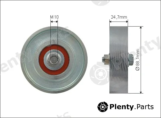 Caffaro 500389 — Deflection/Guide Pulley, V-ribbed belt