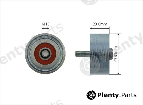 Caffaro 500528 — Deflection/Guide Pulley, V-ribbed belt