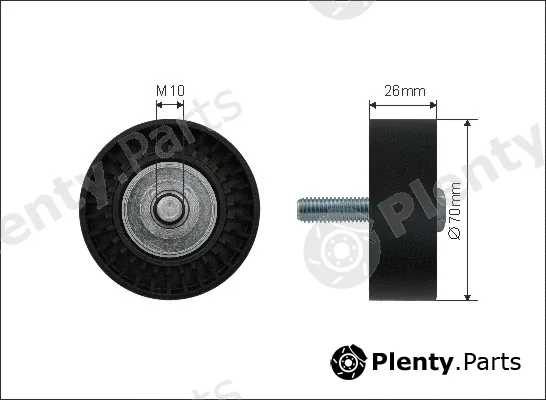 Caffaro 01-11 — Deflection/Guide Pulley, V-ribbed belt