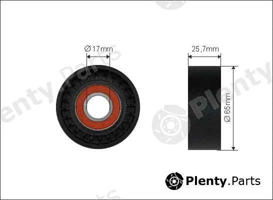 Caffaro 500342 — Tensioner Pulley, V-ribbed belt