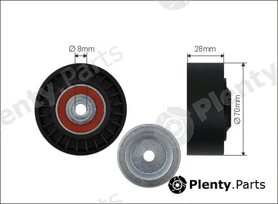 Caffaro 500112 — Deflection/Guide Pulley, V-ribbed belt