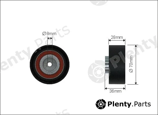 Caffaro 35-64 — Deflection/Guide Pulley, timing belt