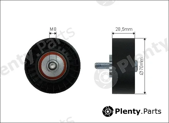 Caffaro 11-09 — Deflection/Guide Pulley, V-ribbed belt