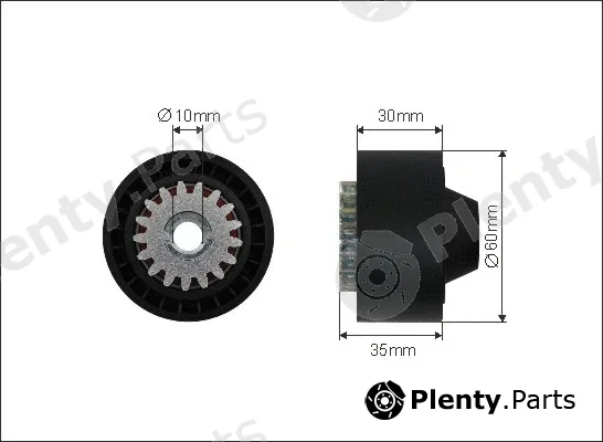 Caffaro 203-68 — Deflection/Guide Pulley, V-ribbed belt