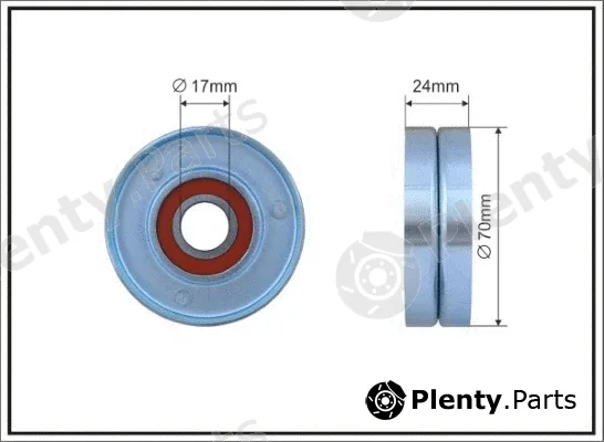Caffaro 500649 — Tensioner Pulley, V-ribbed belt