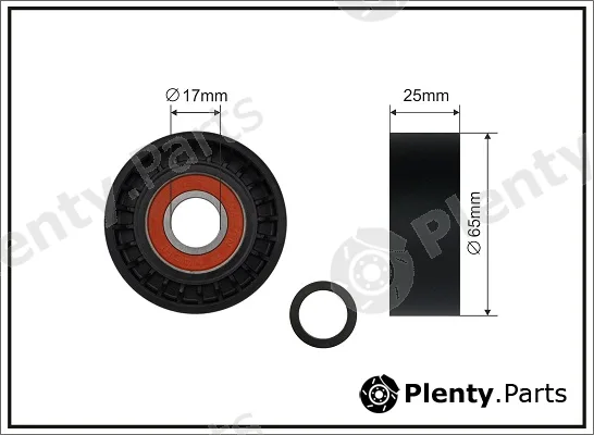 Caffaro 500706 — Tensioner Pulley, V-ribbed belt