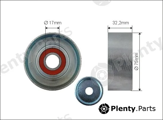 Caffaro 500470 — Tensioner Pulley, V-ribbed belt
