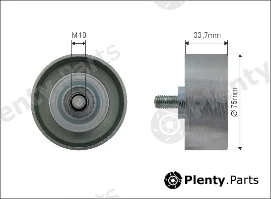 Caffaro 500537 — Deflection/Guide Pulley, V-ribbed belt