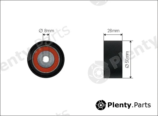 Caffaro 500448 — Deflection/Guide Pulley, V-ribbed belt