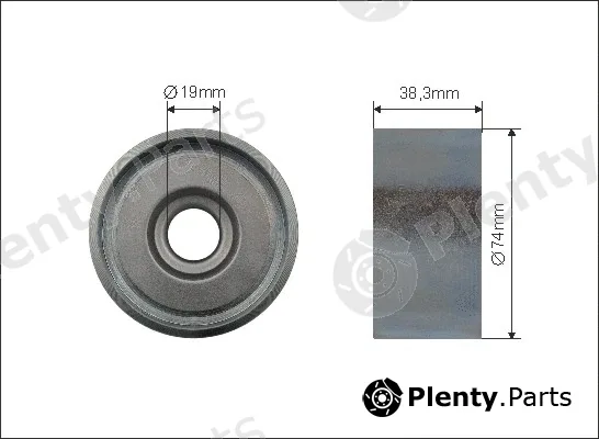 Caffaro 500273 — Deflection/Guide Pulley, V-ribbed belt