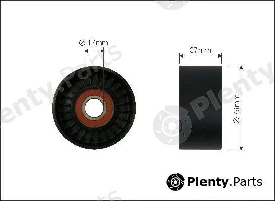 Caffaro 414-99 — Deflection/Guide Pulley, V-ribbed belt