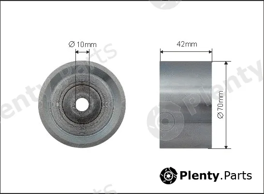 Caffaro 500320 — Deflection/Guide Pulley, V-ribbed belt