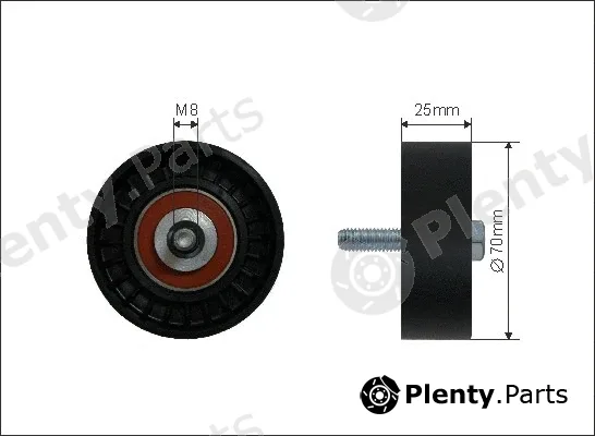 Caffaro 01-07 — Deflection/Guide Pulley, V-ribbed belt