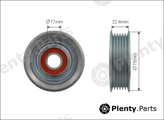 Caffaro 500484 — Tensioner Pulley, V-ribbed belt