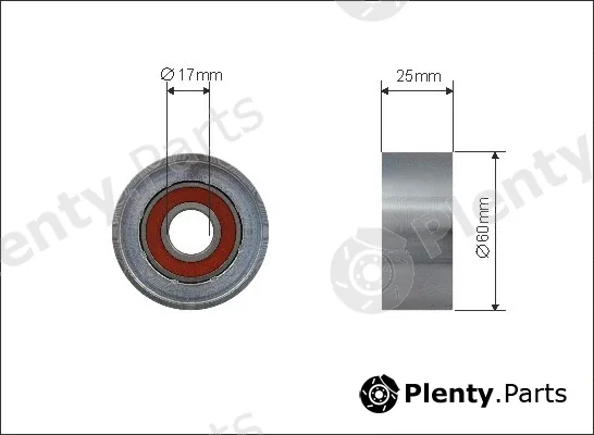 Caffaro 500172 — Tensioner Pulley, V-ribbed belt