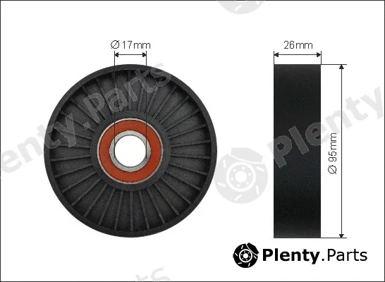 Caffaro 293-00 — Tensioner Pulley, V-ribbed belt