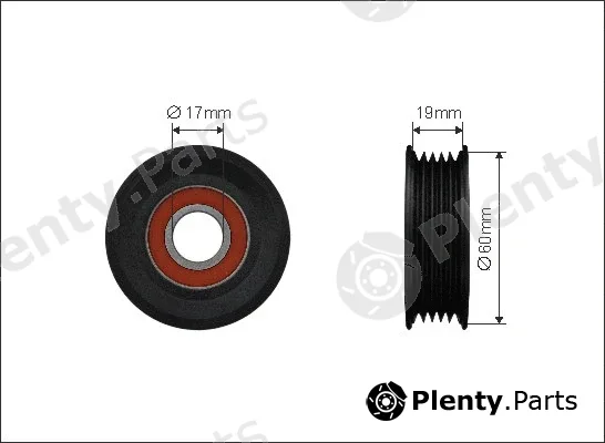 Caffaro 500372 — Tensioner Pulley, V-ribbed belt