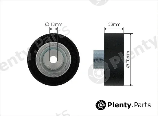 Caffaro 500495 — Deflection/Guide Pulley, V-ribbed belt