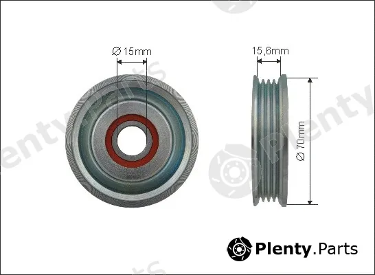 Caffaro 500458 — Deflection/Guide Pulley, V-ribbed belt