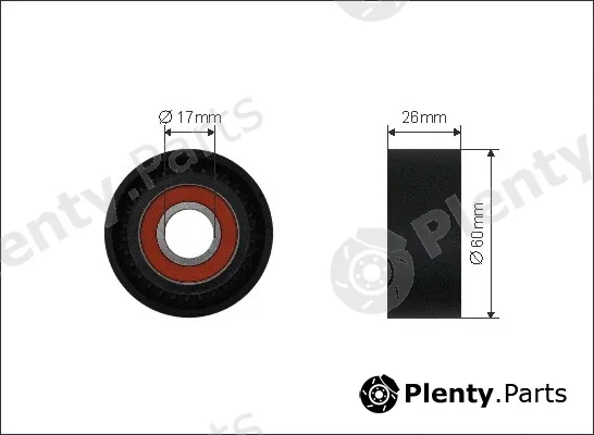 Caffaro 03-98 — Tensioner Pulley, V-ribbed belt