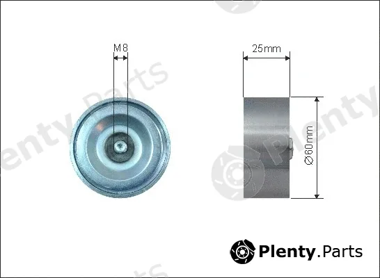Caffaro 500153 — Deflection/Guide Pulley, V-ribbed belt