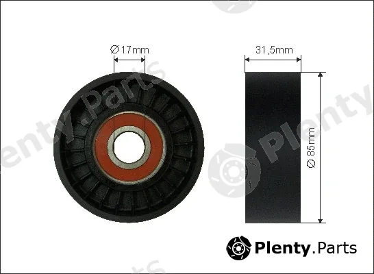Caffaro 188-00 — Tensioner Pulley, V-ribbed belt