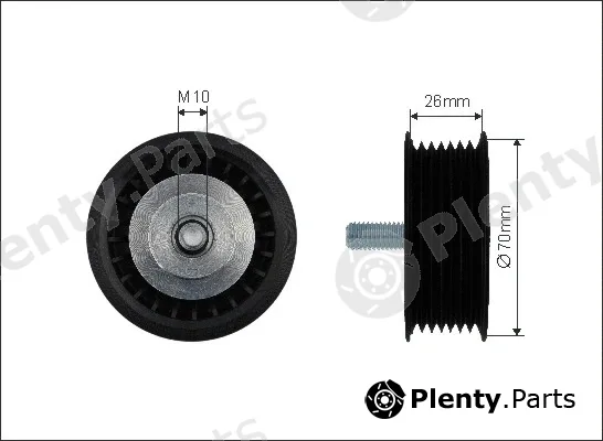 Caffaro 464-99 — Deflection/Guide Pulley, V-ribbed belt