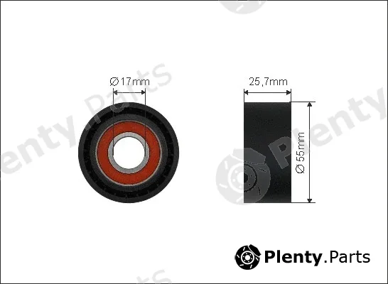Caffaro 500415 — Tensioner Pulley, V-ribbed belt
